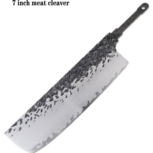 Batch DIY hand-forged professional kitchen knife 9Cr18MOV steel core three-layer steel Japanese-style 7-inch meat cleaver blank