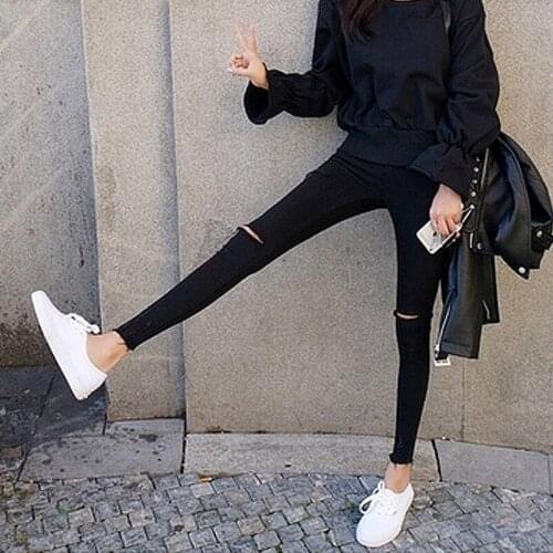 Pregnancy Wear Pants 2019 Spring Summer Maternity Jeans Hole Leggings Pregnant Women Pencil Pants High Waist Trousers Plus Size