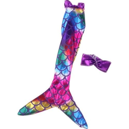 Doll Garment Mermaid Tail Dress Party Clothes & V Collar Halter Tops For Dolls