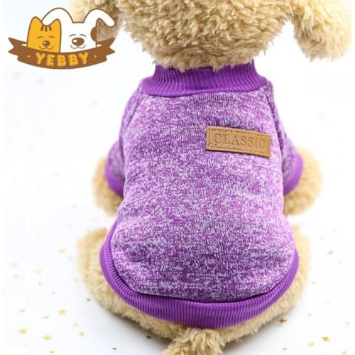 Small Dog Clothes Classic Pet Puppy Hoodies Sweater Cute Lovely Solid Pattern Lersure Style