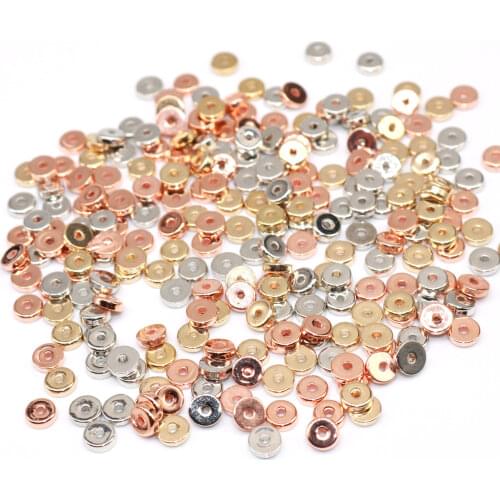 Wholesale 5MM 500pcs Silver Plated CCB Square Beads Spacer Beads Plastic Spacer Loose Beads DIY Small Round CCB Beads