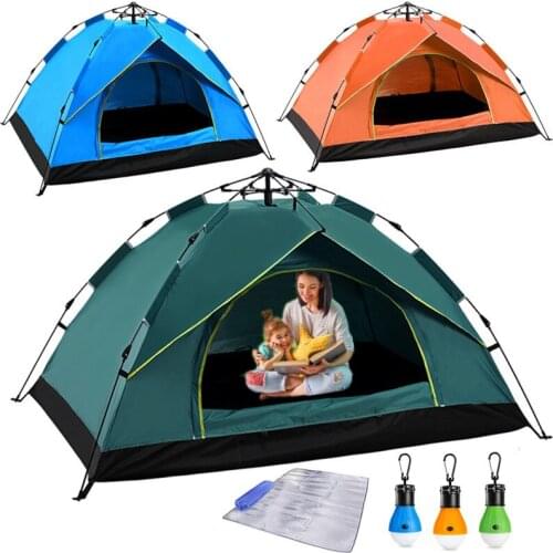 Automatic Tent 3-4 Person Camping Tent Travelling Hiking Tent Easy Instant Setup Protable Backpacking For Sun Shelter