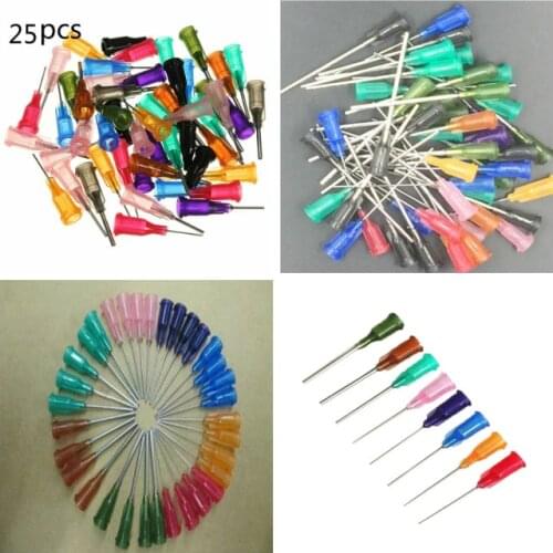 14-27G plastic steel dispensing head, steel dispensing needle for dispensing controller 25pcs 1 inch