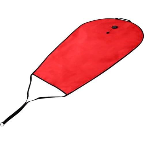 Professional 125lbs Salvage Lift Bag with Dump Valve for Scuba Diving Diver Work - High Visibility Red, Sturdy and Durable