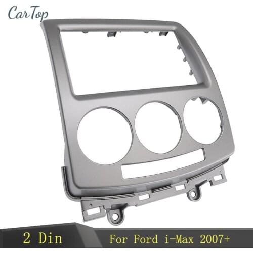 2 Din Car Radio Fascia CD Trim Kit Frame Refitting Facia Plate For Ford i-Max 2007+ MAZDA 5 Premacy 2005