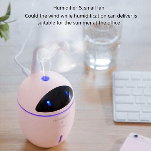 ELOOLE Robot Humidifier Diffuser Air Puriifer With Light Fan Aroma Diffuser Sprayer Mute Mist Maker Fragrance Spray For Home Car