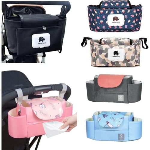 Baby Stroller Organizer Cup Bottle Bag Mommy Travel Diaper Bags Baby Stuff Supply Storage Bags Stroller Hanging Bag Accessories
