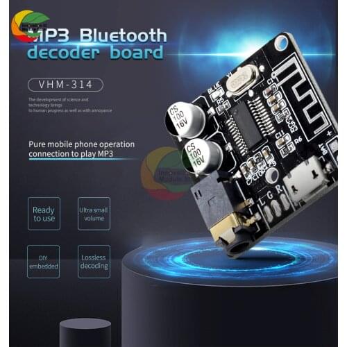 VHM-314 Mini Bluetooth 5.0 Audio Receiver Module MP3 Lossless Decoder Board Wireless Stereo Music Stereo Output Amplifier
