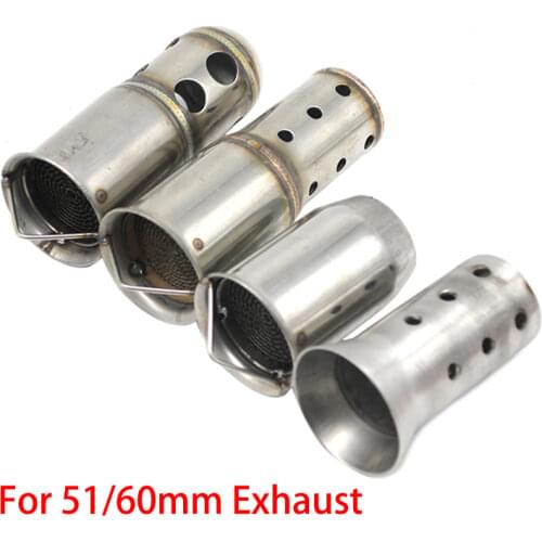 Alconstar Motorcycle Exhaust Pipe Catalyst Muffler Silencer Noise Sound DB Killer For 51mm 60mm AK AR SC GP HP Pipe