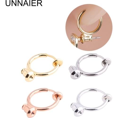 Ear clip female invisible painless fake ring ear clip ring artifact without hole high sense earrings to ear clip converter
