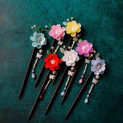 Women Hair Stick Step Shake Hair Sticks Chinese Hanfu Hair Style Tool Headwear Cosplay Hair Accessories Hair Ornament for Girl