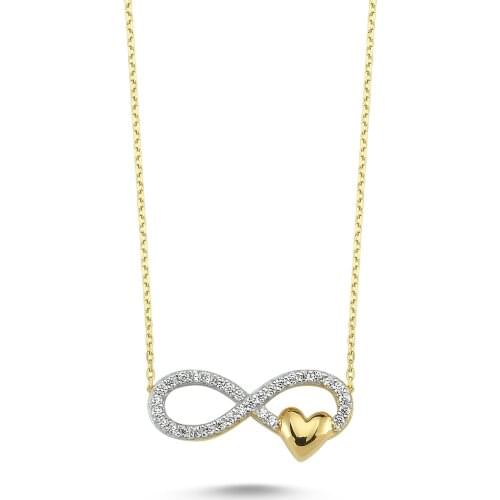 14k Gold and Infinity Necklace