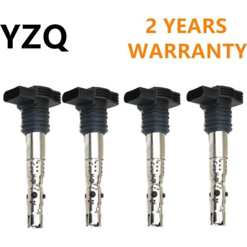 06B 905 115 R 4PCS Ignition Coil For VW Volkswagen Jetta MK4 Bora Golf MK4 Passat B5 Beetle Audi A4 A6 TT 1.8T UF521 06A905115A