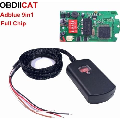 10pcs/lot OBD2 New Car Styling Adblue 9in1 Super Adblue Emulator 9 in 1 Add for Commins Truck better than adblue 8in1