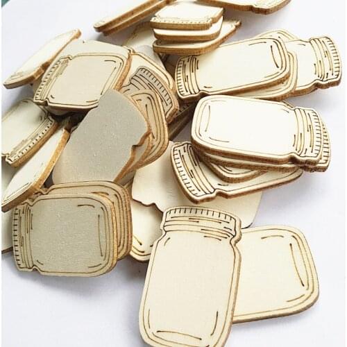 30 PCS cartoon wooden color wooden bottle shaped wooden chip kindergarten handmade toys