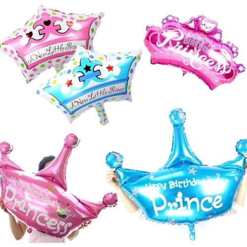 36inch crown Helium Globos Decoration Baby shower balon Pink Silver 24inch Big Moon Foil Balloons Wedding Birthday Party