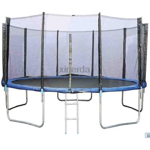16 Feet Practical Trampoline With Safe Protective Net Jump Safe Bundle Spring Safety With Ladder High Quality Load Weight 700kg