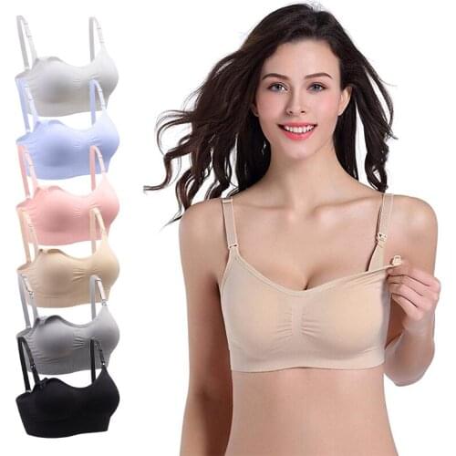 Soft Cotton Maternity Nursing Bras Wirefree Breastfeeding Underwear For Pregnancy Mothers Feeding Bra Sleep Breathable Adjusts