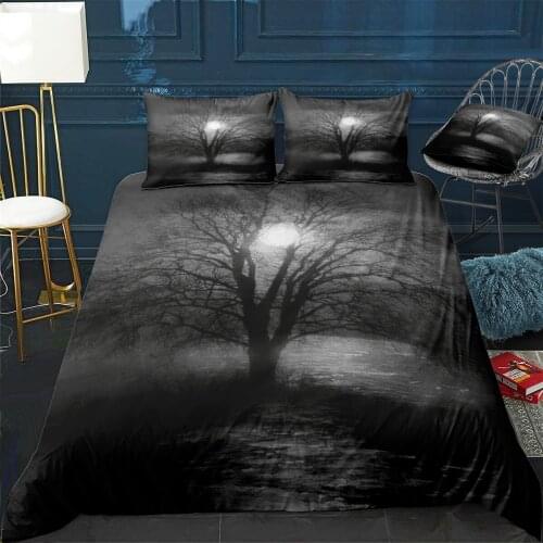 Black And White Beautiful Inspiration Quilt Cover Pillowcase 3Piece Comforter Bedding Set With Pillow Case Duvet Cover