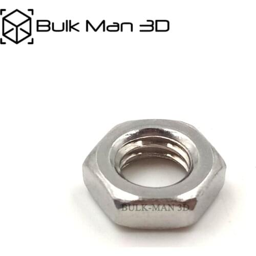 CNC Router/3D Printer Parts M5 304 Alloy Stainless Steel Hexagonal Nut Thin Hex Nuts - 100pcs