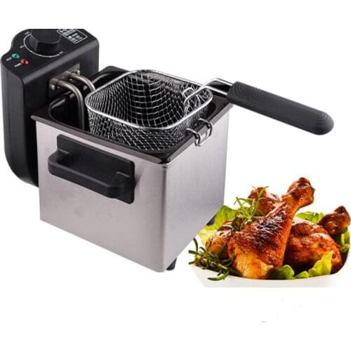 1.5L Mini Electric Deep Fryer Household Constant Temperature Frying Machine Smokeless Frying Cooker
