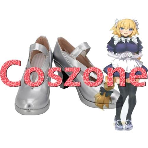 FGO Fate Grand Order Joan of Arc Cosplay Shoes Boots Jeanne d'Arc Silver Maid Shoes Halloween Party Cosplay Costume Accessory