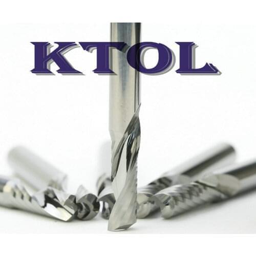 6mm Single Flute Cutter CNC Milling Bits 5pcs Solid Carbide End Mills Router Tools Engraving Cutters for Wood Acrylic CEL12-20mm