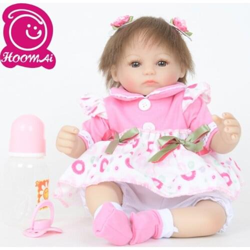 Hot Sale Bebe Reborn Baby Doll Toy 18Inch Cloth Body Fashion Stuffed Realistic Lifelike Baby Doll Birthday Christmas Gifts 45CM