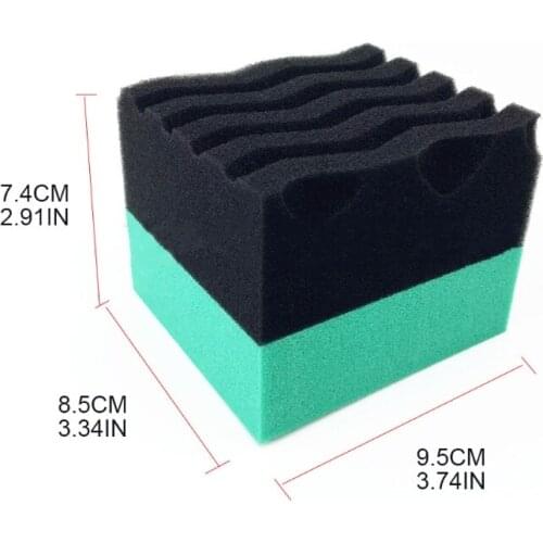 652F Wave Wheel Polishing Waxing Sponge Tire Brush Cleaner Car Tire Cleaner for Protect Hand from Oil Dirt