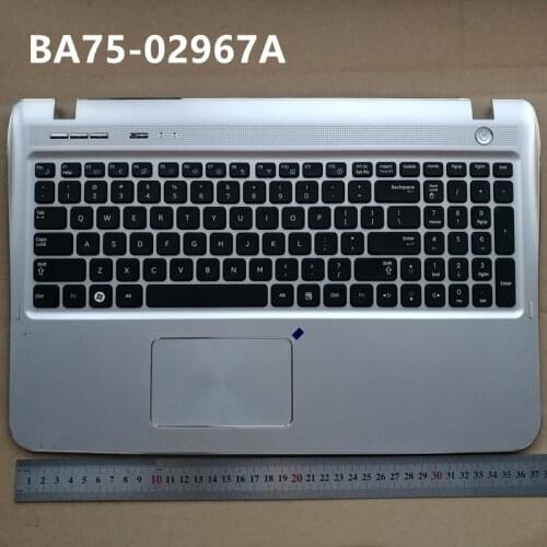 US new laptop keyboard with touchpad palmrest for Samsung SF510 SF511 NP-SF510 BA75-02967A sliver
