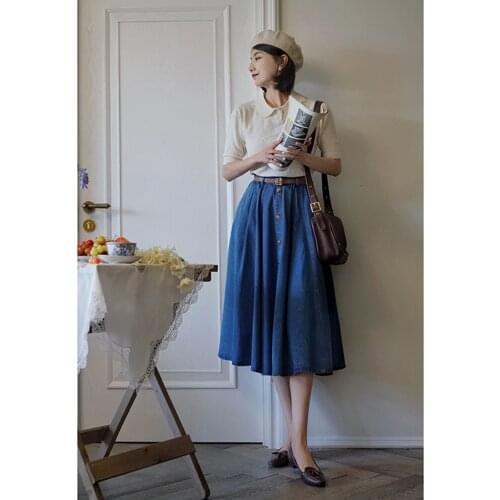 KOGY Denim Skirts For Women