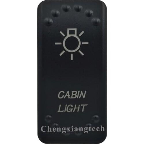 Laser Etched - CABIN LIGHT- Led Backlit Rocker Switch Cap for Car Boat Truck Rv Switch Auto DIY Replacing, Cover Only