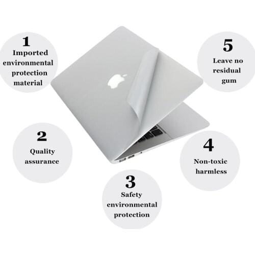 For MacBook 2020 Pro 13 A2289 A2251 Laptop Sticker Top & Bottom Vinyl Skin Cover New Air 13 inch A1932 Retina Display