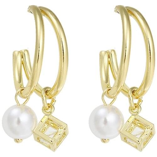 New Earrings Fashion Jewelry Simulation Pearl Simple Fashion Statement Crystal Temperament Earrings Earrings For Women