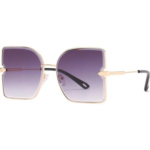 New Fashion Square Sunglasses Women Designer Oversized Frame Sun Glasses Ladies Shades Vintage Men Eyewear
