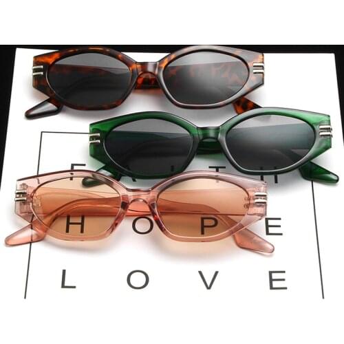 Fashion Women Glasses 2021 Vintage Small Box Black American Style Cat eye Sunglasses Luxury Designer Men Eyeglasses For Driving