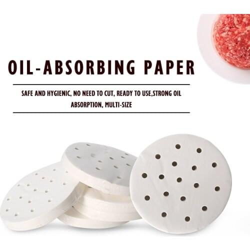 5 Set 2000pcs 100mm Hamburger Press Machine Oil Absorbing Paper Fit For AM10 Burger Patty Maker Machine Kitchen Snack Tool