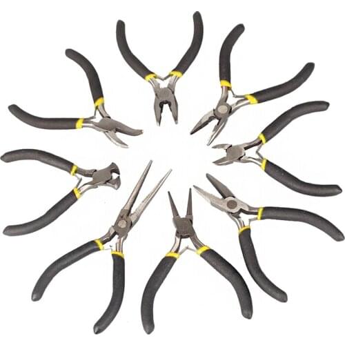 1Pc Jewellery Making Tools Beading Flat Wire Pliers Round Side Cutters Kit Set
