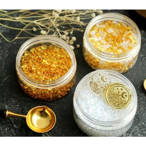 Transparent wax particles amber wax beads for wedding invitation stamp postcard wax seal decoration DIY seal making tool