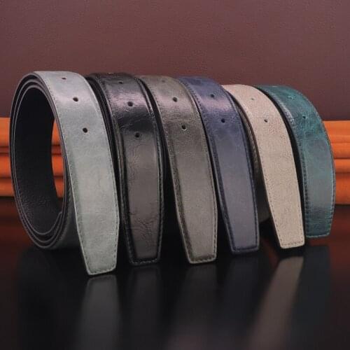 High quality without buckle belts Blue Gray Green 3.3cm wide genuine leather fashion corset waist strap Green Waist