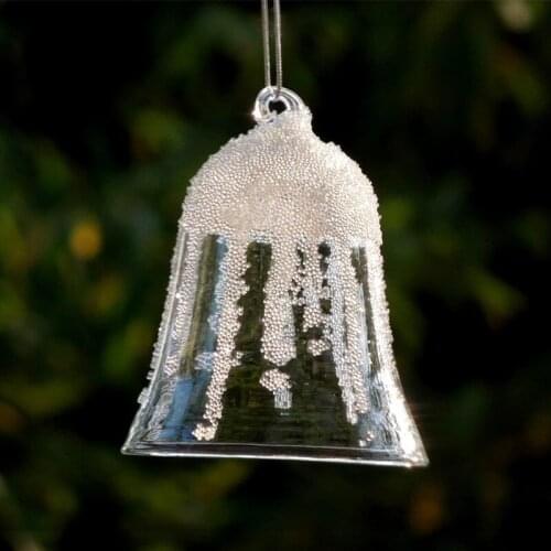 64pcs/pack 7*9cm Bell Shaped Glass Pendant Diameter=7cm Height=9cm School Window Wedding Decoration Christmas Day Glass