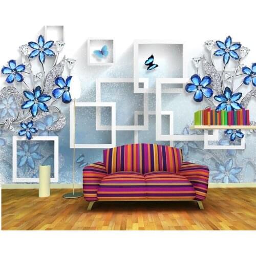 Fresh and beautiful 3D stereo jewelry flower wallpaper papel de parede,living room sofa TV wall bedroom wall papers home decor