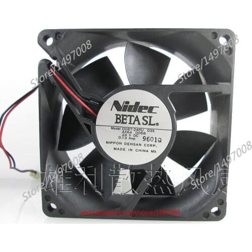 Nidec D08T-24PU 03S DC 24V 0.13A 80x80x25mm Server Cooling Fan