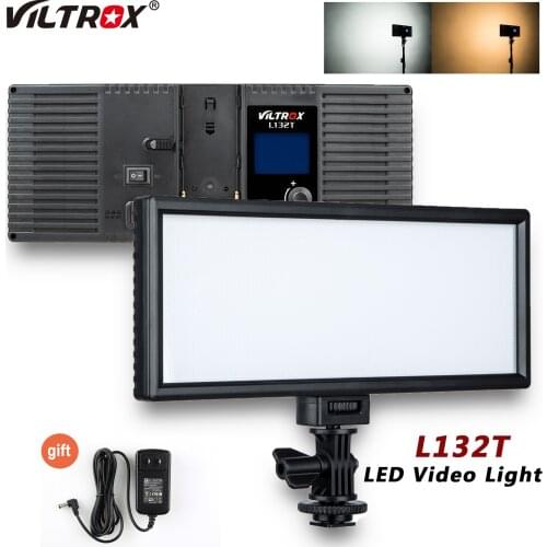Viltrox L132T Photography Lighting LED Light With AC Adapter 3200K-5600K Dimmable Photo Studio Light Lamp for Canon DSLR Camera