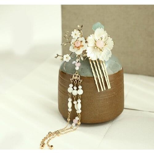 Handmade Ancient Costume Prop Tassel Step Shake Cosplay Accessories for Hanfu Hair Decor for Girl Women Hairpin Gift 1pcs