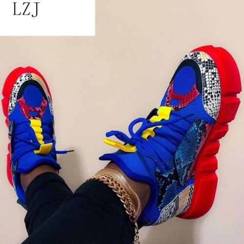 2020 Casual Shoes Woman Fashion Mixed Colors Platform Sneakers Trainers Women Flat Shoes Zapatos De Mujer Womens Sneaker Basket