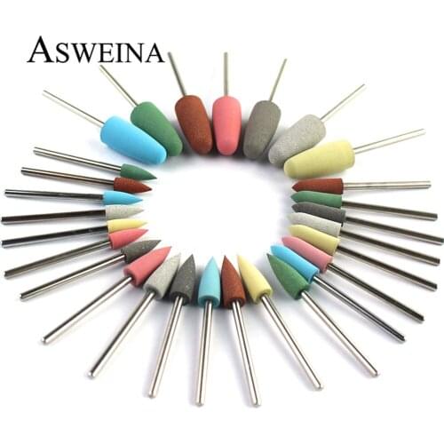 1pc Silicone Milling Cutter Electric Drill Bits Rubber Manicure Nail Drills Bit Rotary Burr Cuticle Polishing Tools Accessories