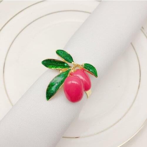 10pcs/lot Red hotel red fruit jujube napkin ring napkin buckle napkin ring napkin ring