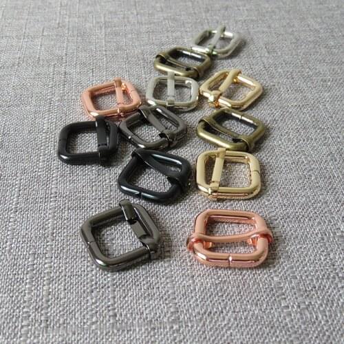 10 pcs 15mm metal adjustable belt buckle slider hardware for knapsack bag handbag cat dog collar sewing accessories purse straps