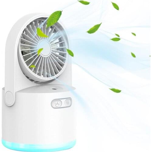 2 In 1 Humidifier Fan Portable Mini Desktop 3 Levels Of Adjustment With USB Charging Household Fan Suitable For Adults And Child